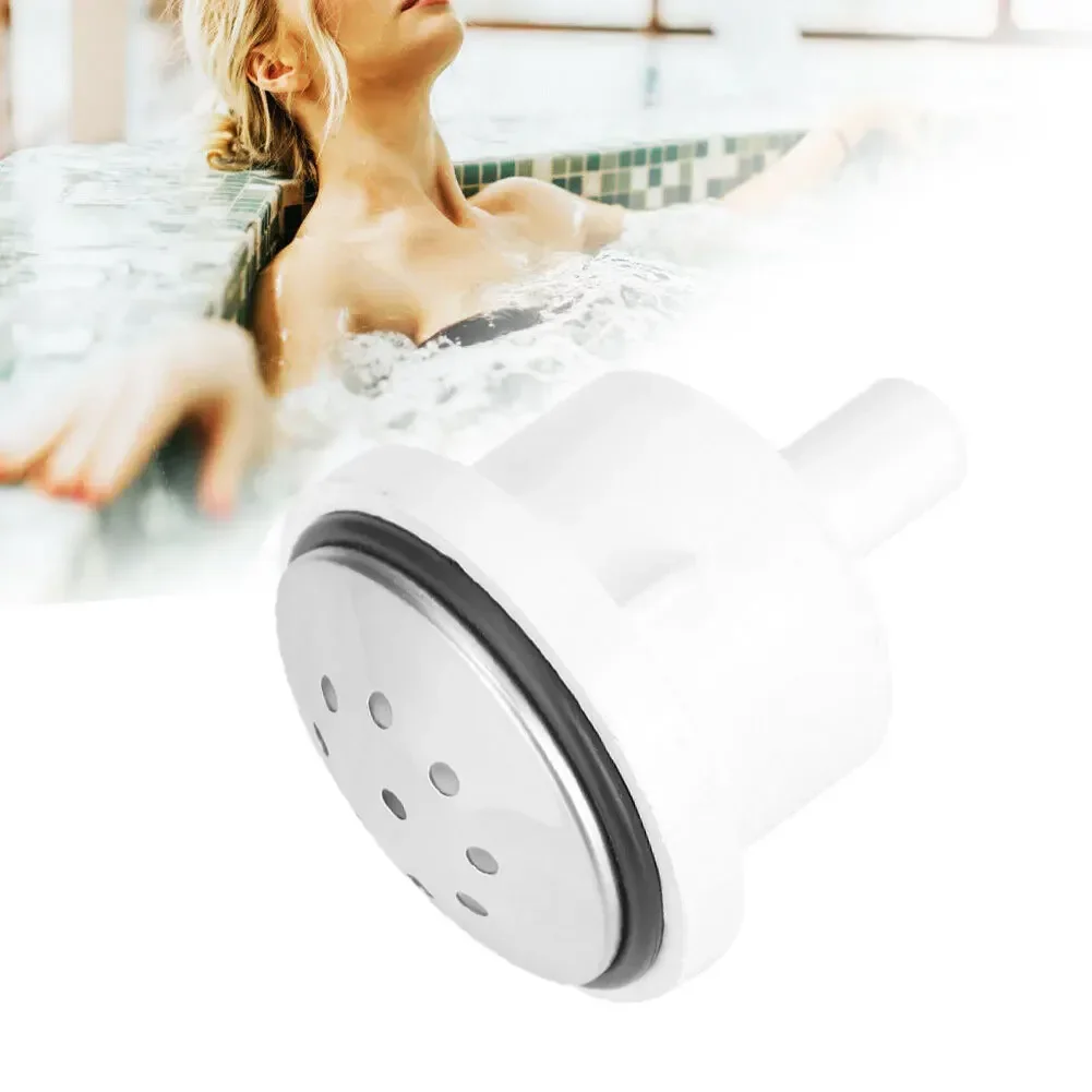 Bathtub Air Jet 9 Hole Massage Pool Air Bubble Nozzle 2.2*1.9in Automatic Bubble Exquisite Workmanship Simple Installation