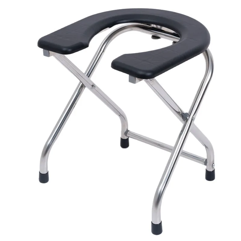 Stainless Steel Toilet Chair for Pregnant Women and Disabled Adult Commode with Bucket