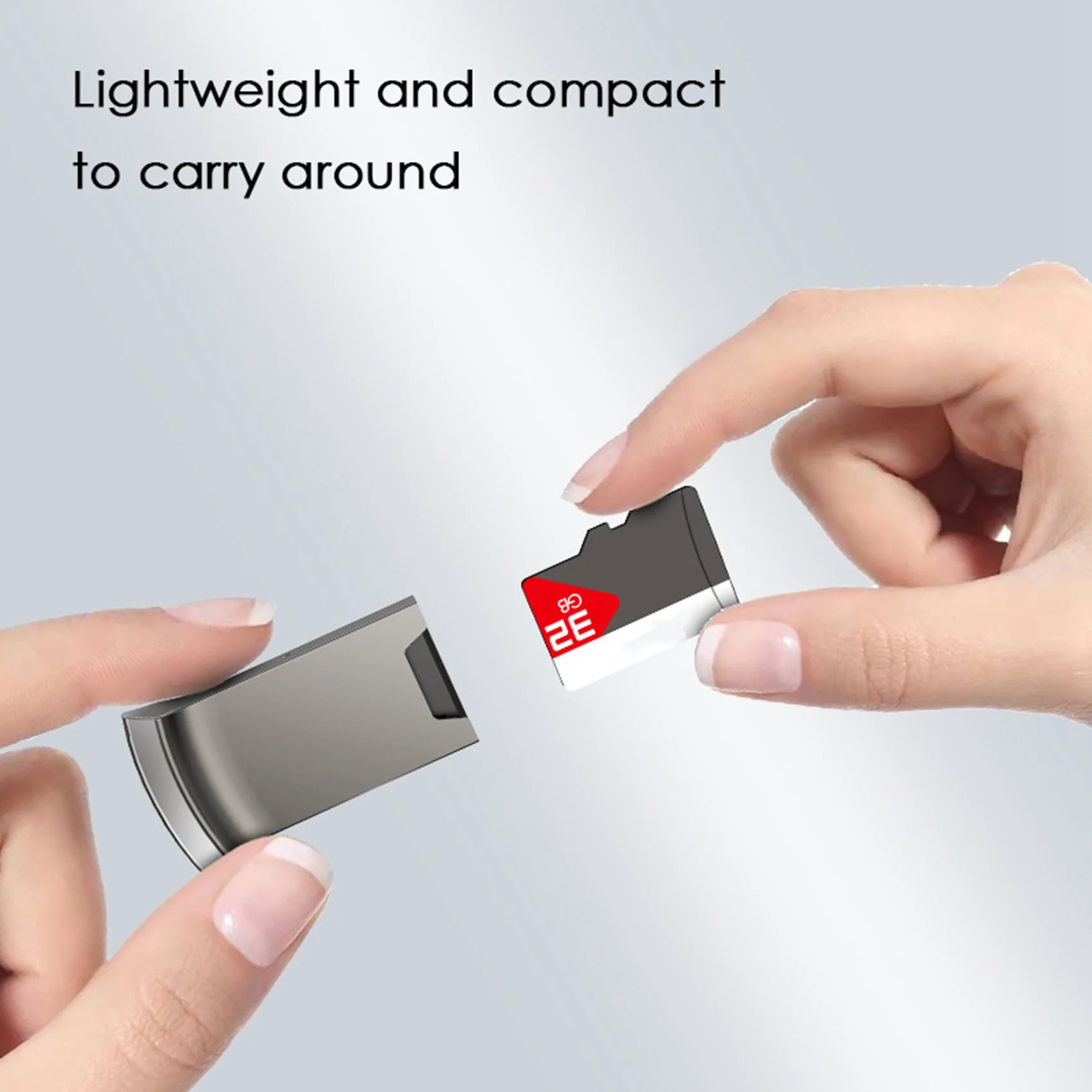 Mini lecteur de carte TF USB pour ordinateur, adaptateur de lecteur de mémoire TF avec indicateur LED pour ordinateur, audio de voiture