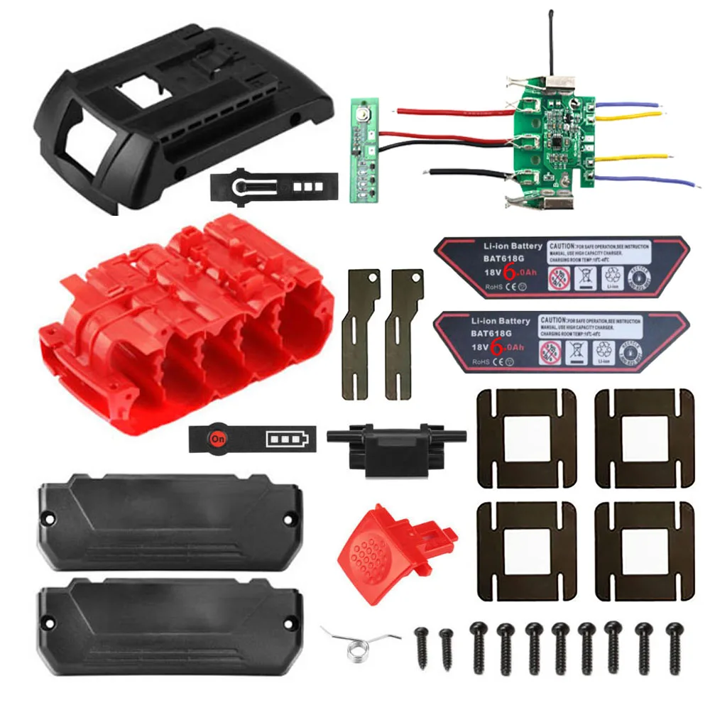 BAT618 batteria agli ioni di litio custodia in plastica protezione di ricarica circuito PCB Shell Box Housing per Bosch 18V BAT610 BAT609G BAT618