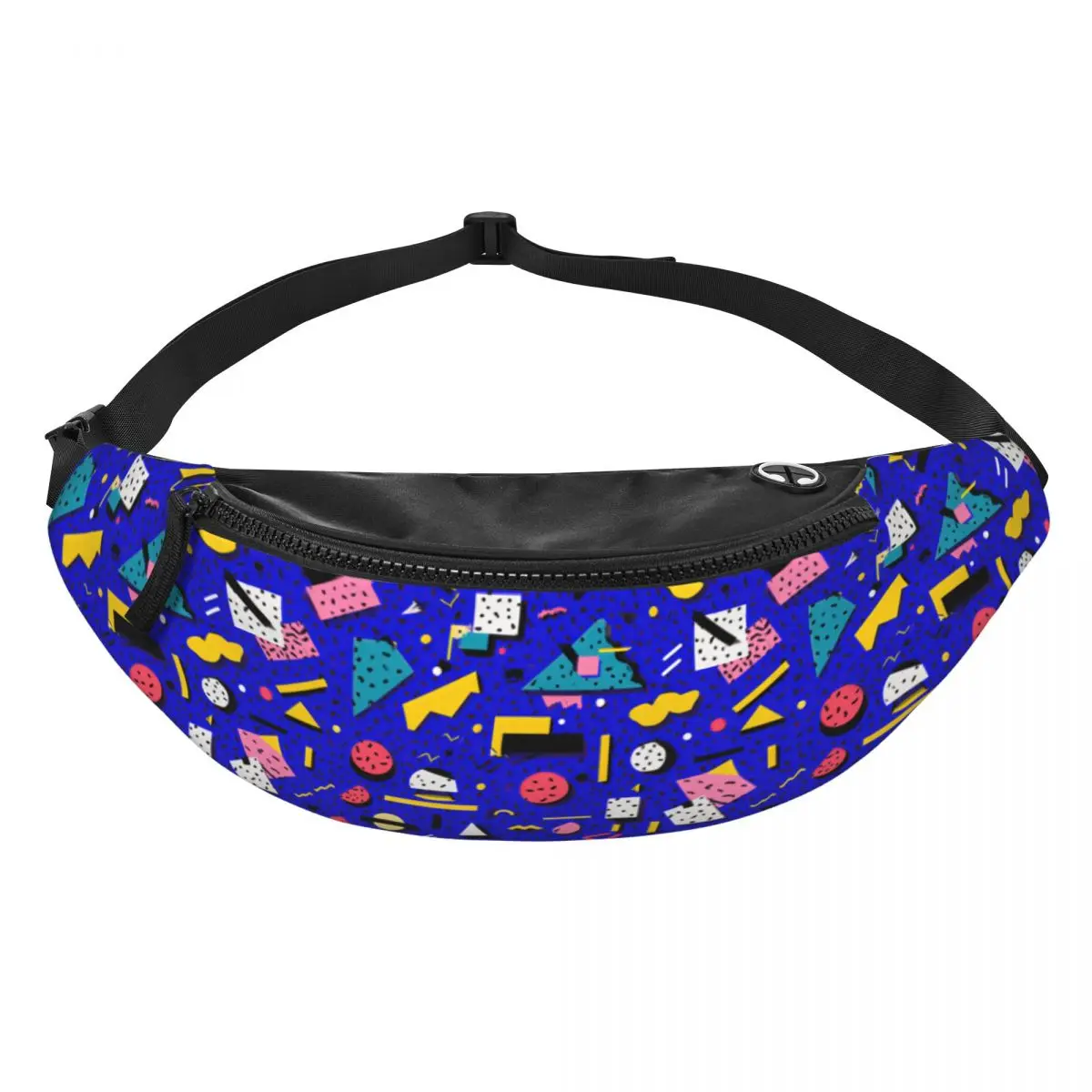 Custom Retro 80s 90s Pop Pattern Fanny Pack Women Men Casual Crossbody Waist Bag for Traveling Phone Money Pouch