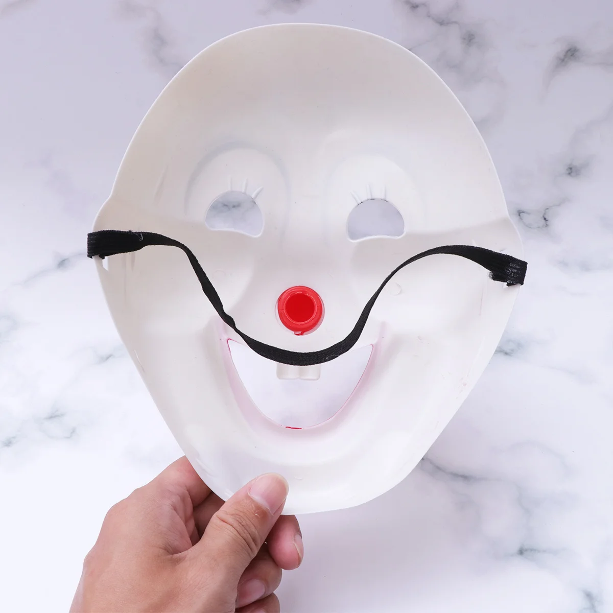1개 웃는 광대 가면 내구성 있는 플라스틱 할로윈 파티 코스튬 액세서리 가면극 카니발 소품 할로윈 광대 가면