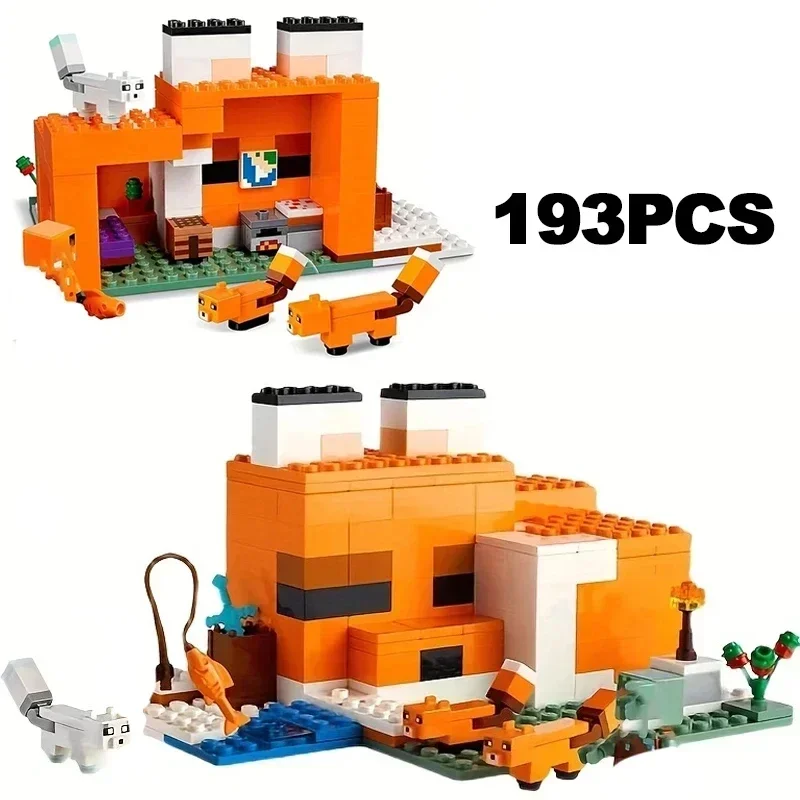 Kreatives Tier-Bausatz-Set mit Papagei, Frosch, Fuchs, Schwein, Haus-Bausteine, Spielzeug, Geburtstagsgeschenk