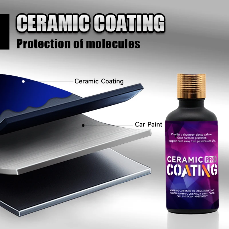 DETAILING Ceramic Car Coating Set 3PC 50ml Nano Ceramic Coating For Auto Paint Care Durable Protection Paintwork Shine Shield