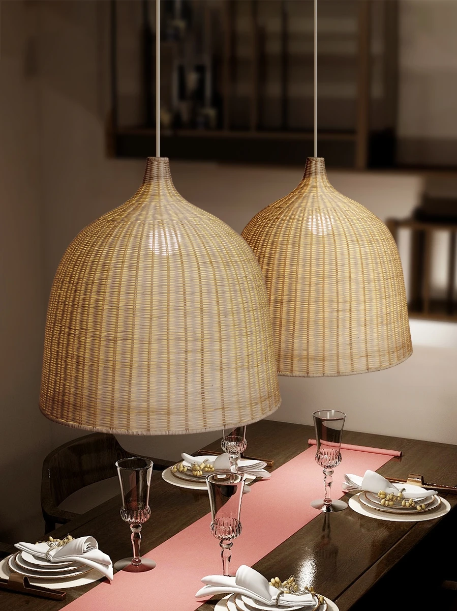 

Dining Room Bamboo Chandelier B & B Outdoor Rattan Lamp Zen Rattan Lamp Shade Wedding Celebration Decoration Lighting Lantern