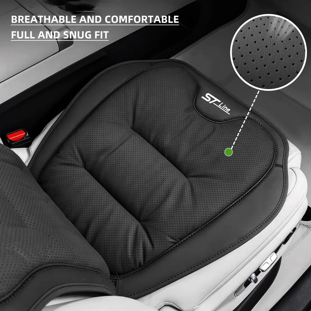 Front/Rear Car Seat Cover PU Leather Car Seat Cushion Protector Mat Chair Seat Pad For Ford ST Line Focus Kuga Fiesta Accessory