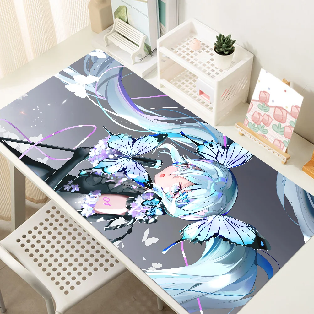 Anime H-Hatsune Miku Mousepad Mouse Mat Desk Mat With Pad Gaming Accessories Prime Gaming XXL Keyboard Pad Padding Mat