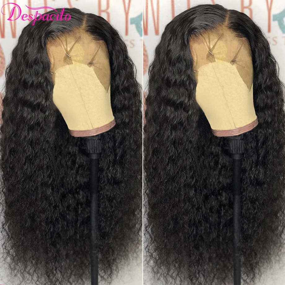 

Deep Wave 13x4 Lace Front Wig Brazilian Curly 200% High Density 13x6 Transparent Lace Frontal Human Hair Wigs For Women Wet Wavy