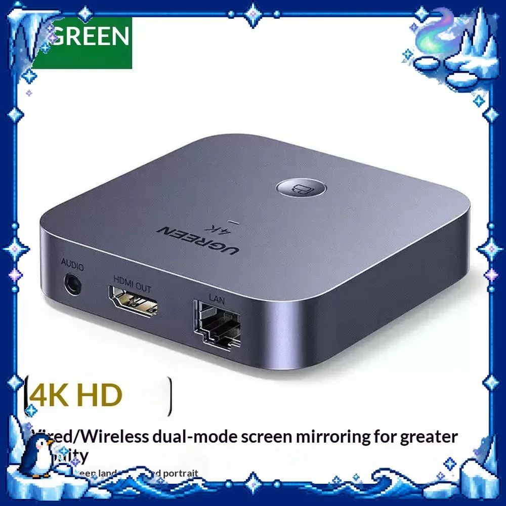 UGREEN CM703-25480 Wireless Presentation System 4K HDMI Wired Wireless Dual Mode for Phone TV