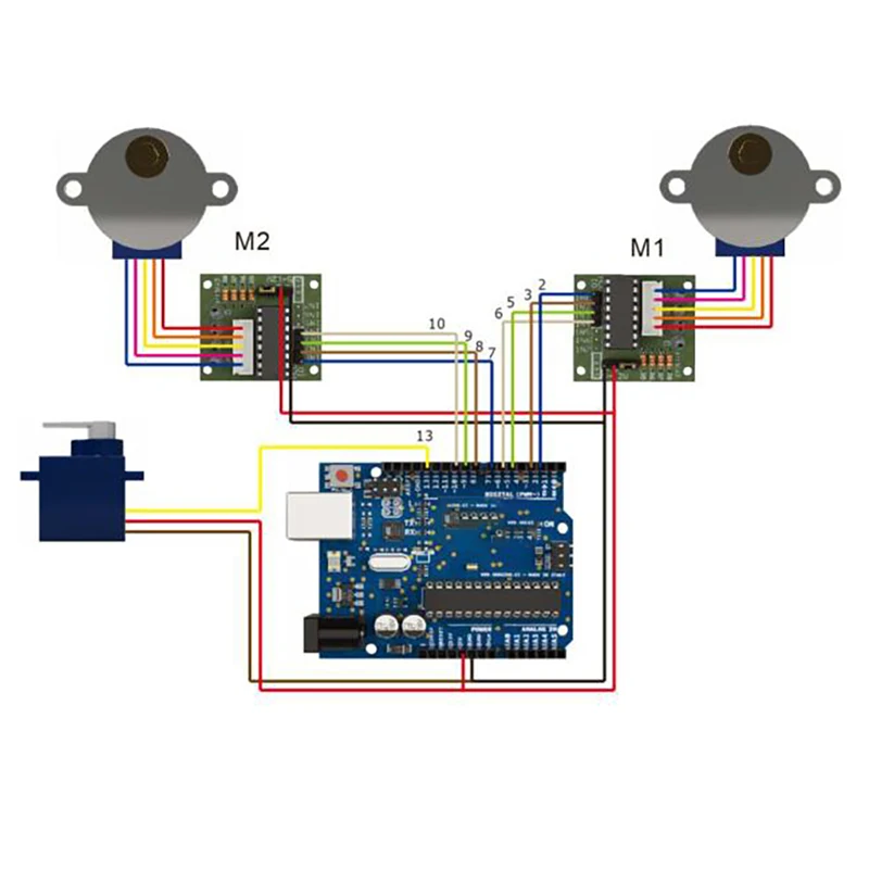 Robot do malowania ścian z kablem ploterowym do Arduino, zestaw projektantów robotów, wykreślacz graficzny z silnikiem, programowalne zabawki, zestaw DIY