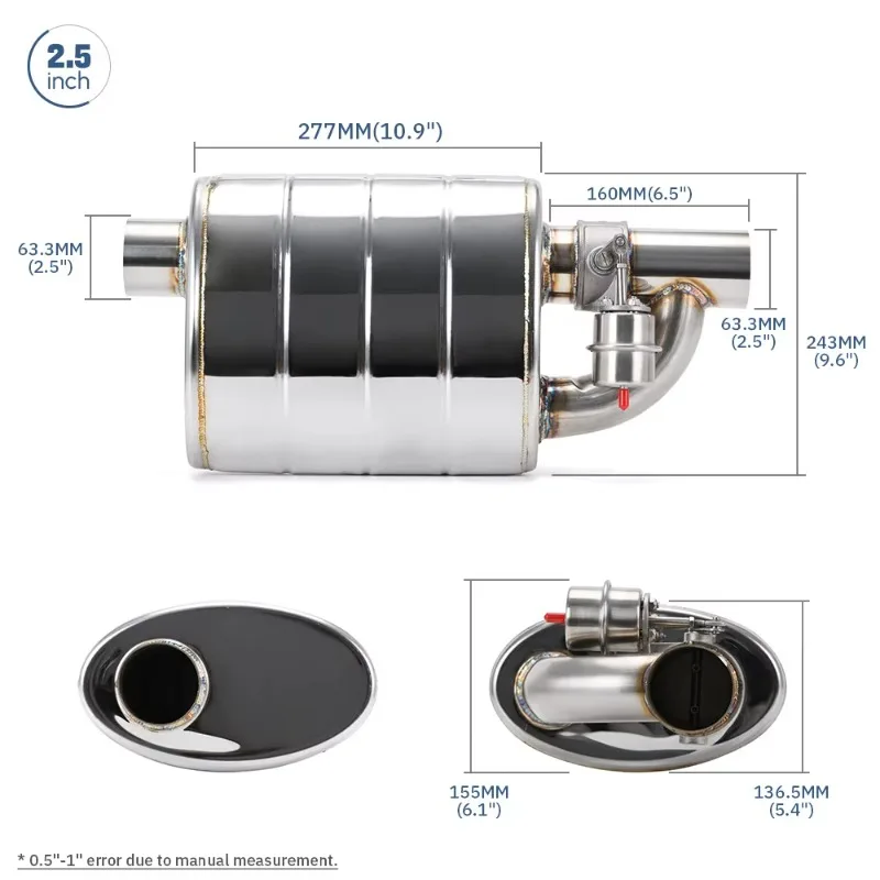 High Quality Exhaust Pipe Vacuum Cutout Valve Remote Control Variable Sound Stainless Steel Kit