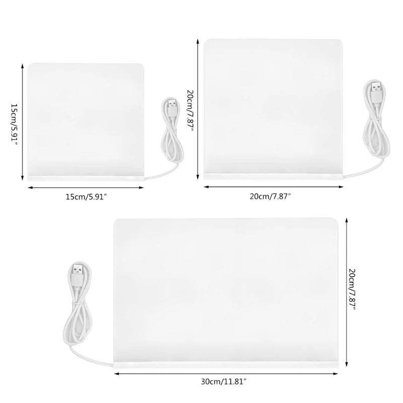 Lavagna per messaggi a LED trasparente Lavagna acrilica a LED per ufficio e casa