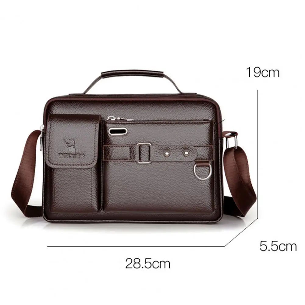 Bolsa Crossbody Multifuncional para Escritório, Multi bolsos úteis resistentes ao desgaste, Saco leve do mensageiro