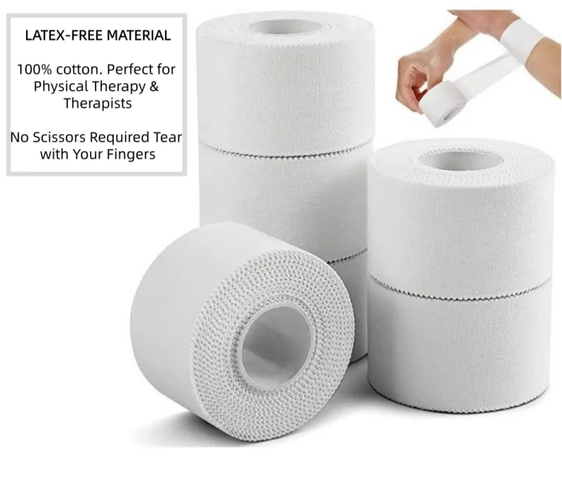 2.5/3.8/5CM Cotton Medical Tape Latex Free Athletic Tape for Physical Muscle Elastic White Sports Bandage