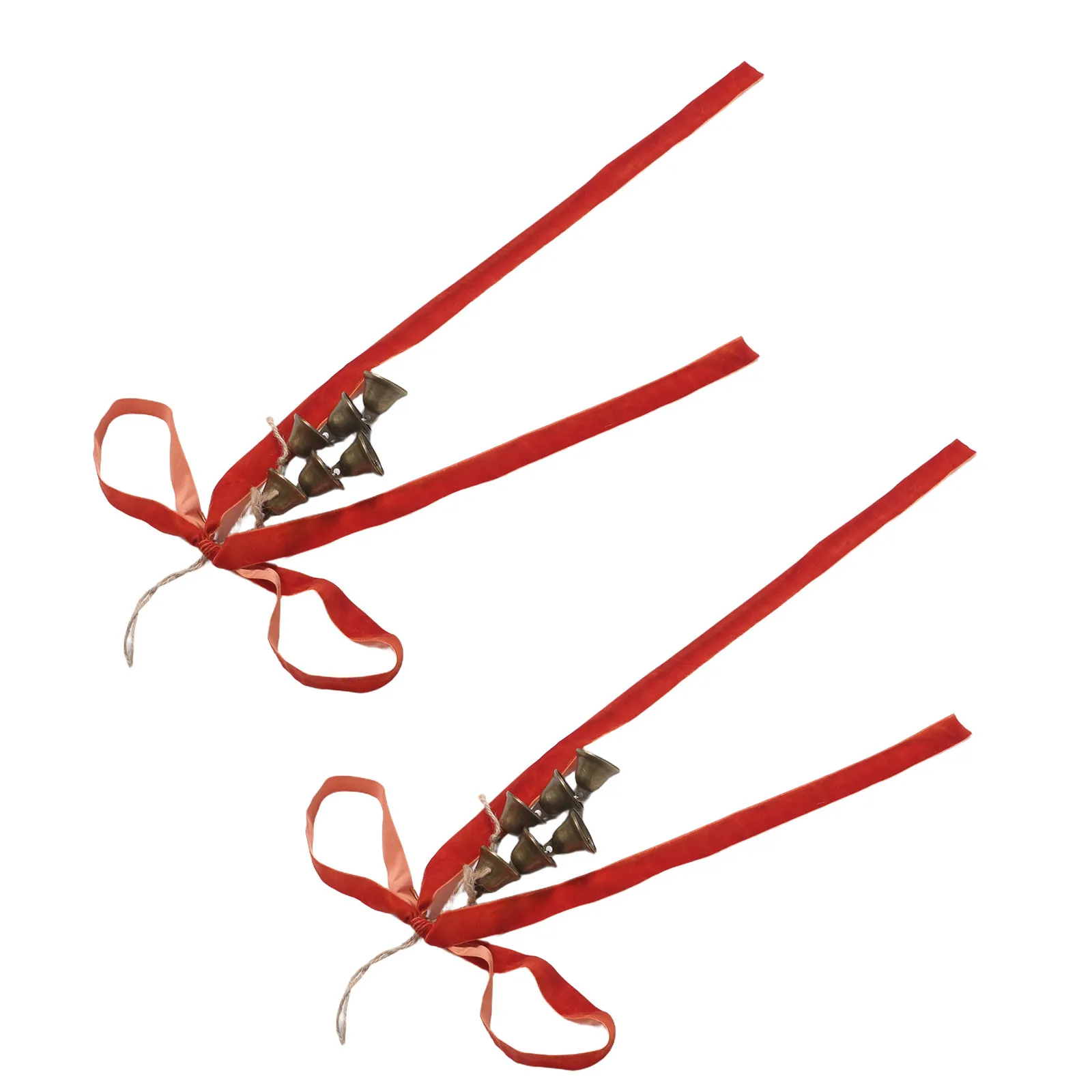 

2Set Christmas Metal Bells Ornament for Tree Wall Door Wreath Outdoor Holiday Decoration
