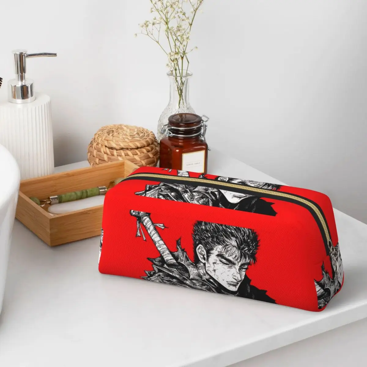 

Berserk Sacrifice Mark Demon Sword And Magic Pencil Cases for Student Gifts Pen Box Pencil Bag Big Pencil Pouch Pen Holder