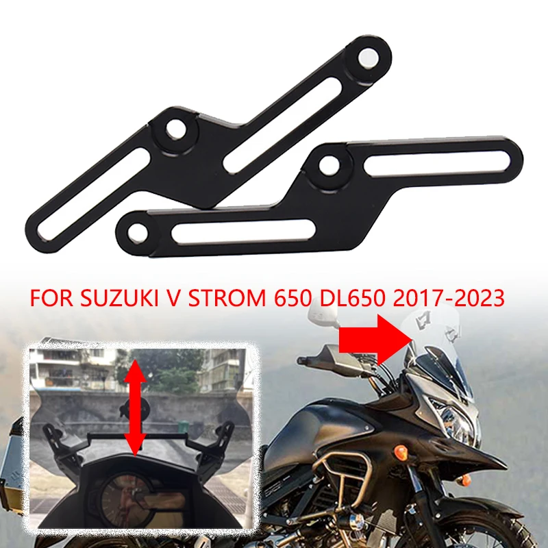 

DL650 Windscreen Adjusters Fit For Suzuki V-Strom V Strom 650 DL650 2017-2023 2022 2021 2020 Motorcycle CNC Windshield Bracket