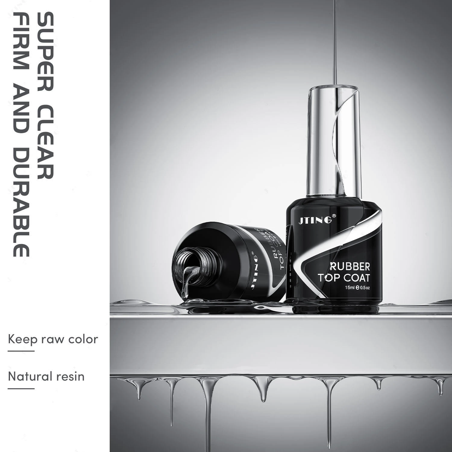 JTING 1 قطعة 15 مللي سوبر لامعة عالية لامعة المطاط معطف فوقي هلام طلاء الأظافر جودة عالية طويلة الأمد لا مسح معطف فوقي #3