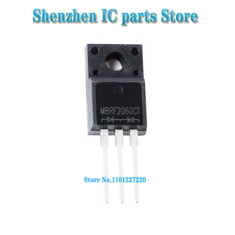 10PCS/lot MBRF2060 MBRF2060CT TO220 MBR2060 20A 60V TO-220F In Stock