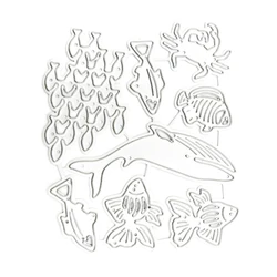 Family Fishing Cutting Dies Fish Metal Die Cuts DIY Stencil Embossing Decoration