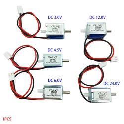 0520D Mini zawór elektryczna cewka DC 3V 4.5V 6V 12V 24V N/C normalnie zamknięty mikro zawór gazowy powietrza kontrola przepływu DIY pompa masażer