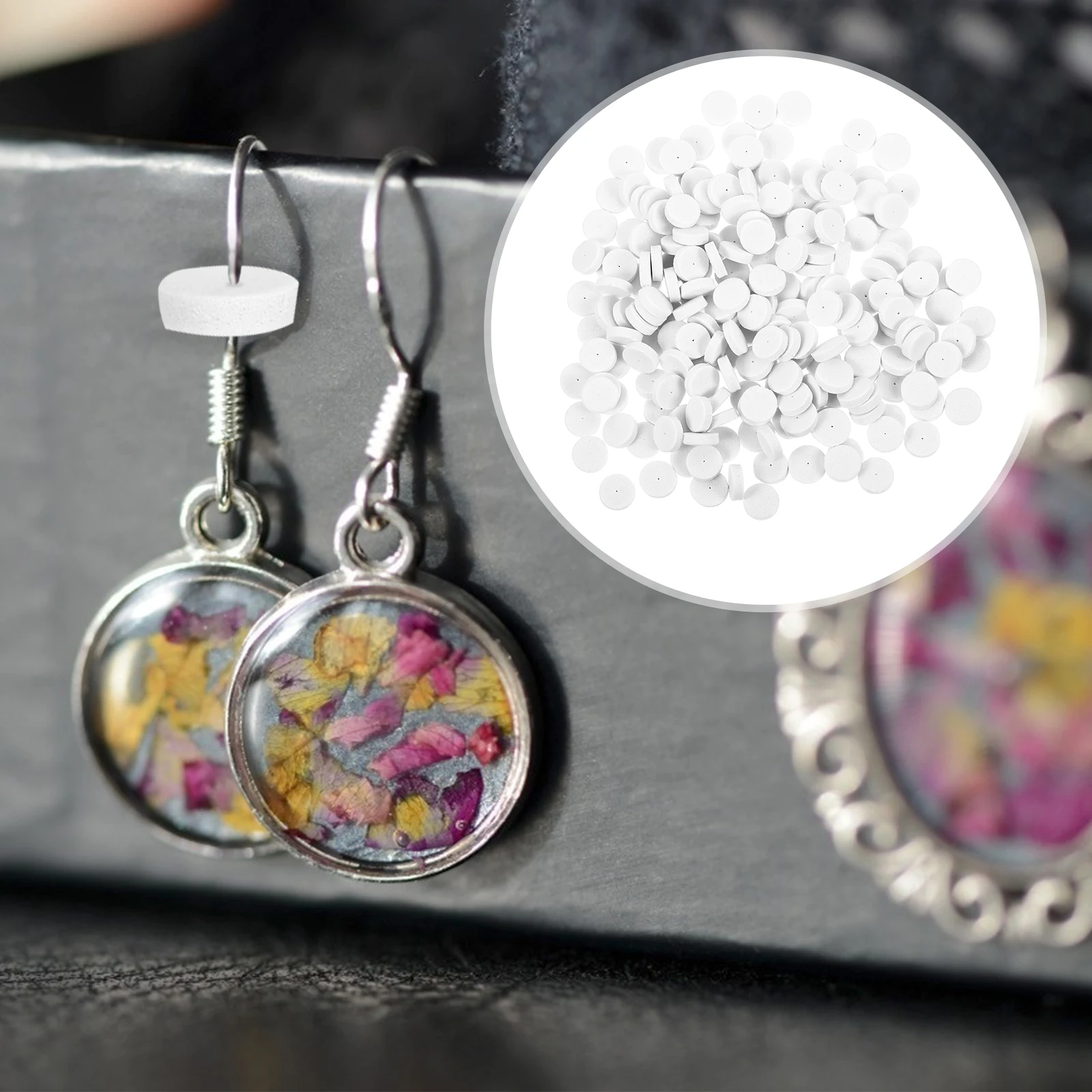 200 قطعة سدادات القرط انخفاض القرط سدادات البلاستيك الأذن المقابس للأقراط وسادة ظهور DIY بها بنفسك لوازم الحرفية #1