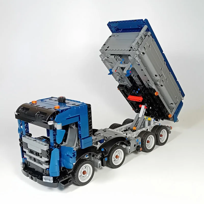 

MOC-229458 New Classic Dump Truck Trailer Model Building Blocks 763 Pieces, Boys' and Children's Birthday and Christmas Gift Toy