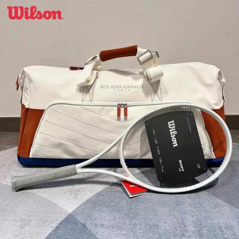 Сумка для теннисных ракеток Wilson Super Tour Большая вместительная теннисная спортивная сумка вмещает 5 теннисных ракеток с независимым внутренним карманом