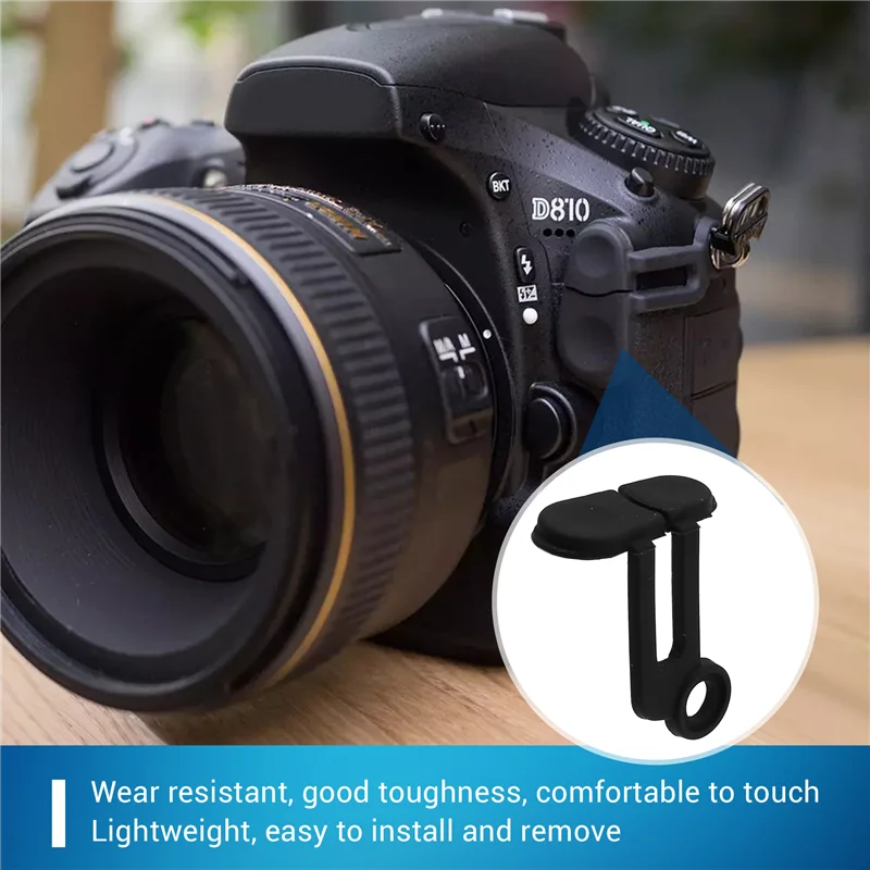 ABFN-2Pcs غطاء كابل المصراع لنيكون D800 D800E D810 فلاش محطة أغطية جلد مصراع كابل غطاء التوصيل الجلدي #1