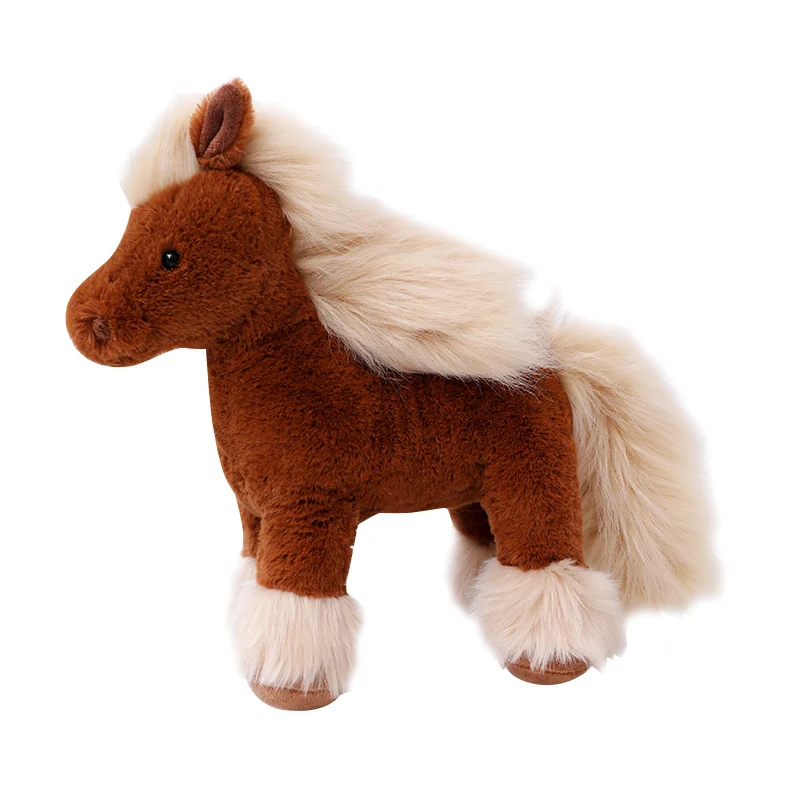 Cute Real Life Horse Plush Dolls Stuffed Animal High Quality Super Realistic Pony Plush Toys Classic Birthday Gift For Children