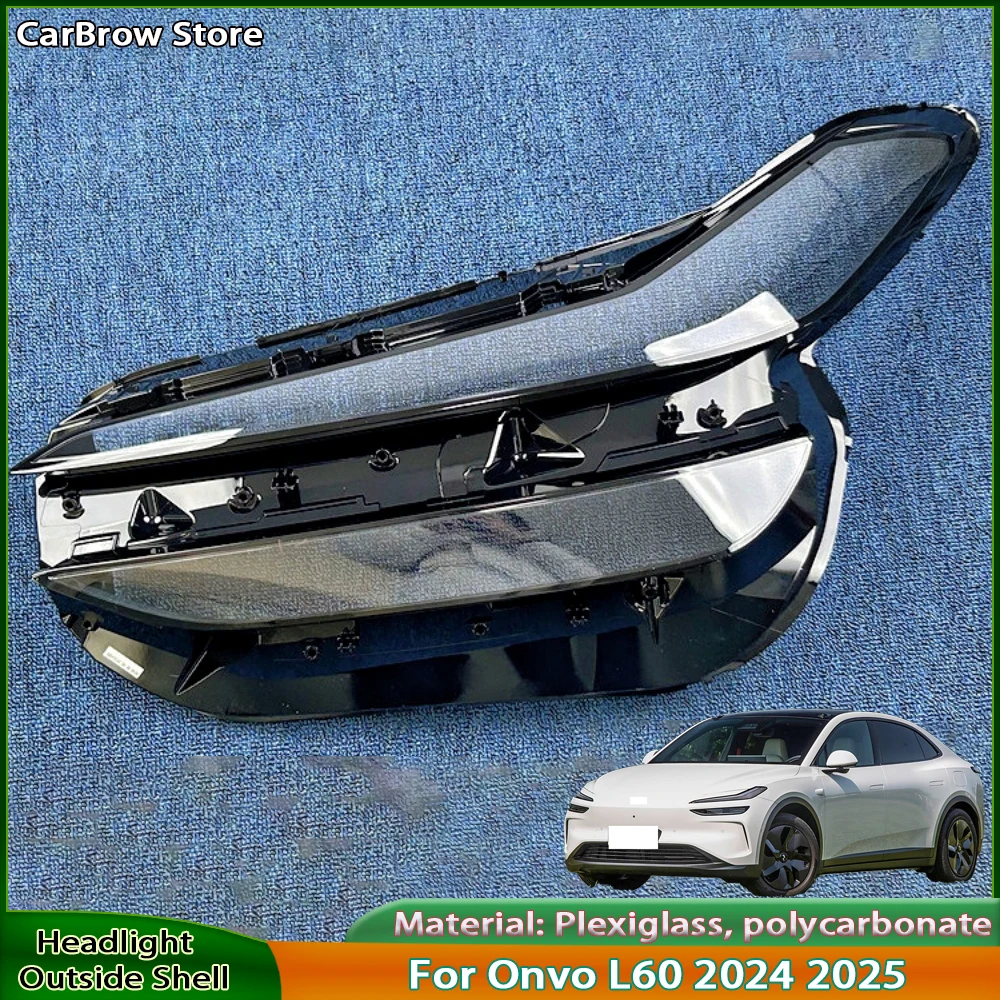 

Headlight Shell Lens Replace The Original Lampshade For Onvo L60 2024 2025 Front Headlamp Cover Transparent Mask Lamp Shade