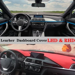 For BMW 3 4 Series GT F30 F31 F32 F34 F36 2013 2014 -2018 Accessories Leather Dashmat Car Styling Dash Mat Dashboard Cover PADS