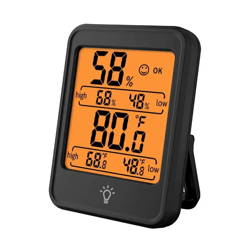 Portable House Electronic Digital Temperature Indoor Digital Temperature Humidity Meter With Stand Magnet Humidity Monitor Meter