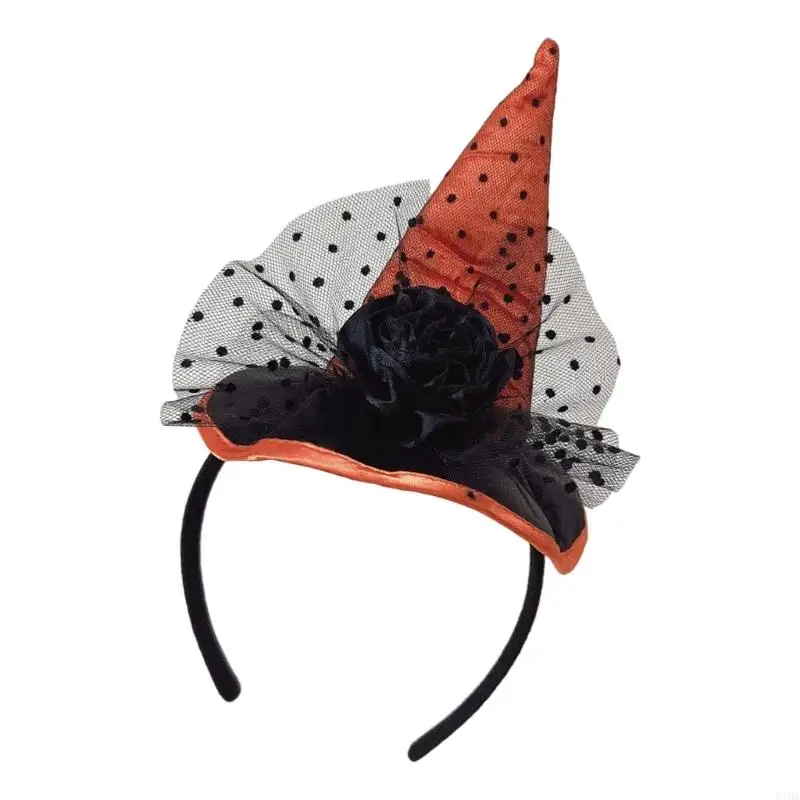 Creative Witch Headwear Halloween Party Supplies Soft Fabric Hair Ornament Headwear For Sensitive Skin Kids 6XDA