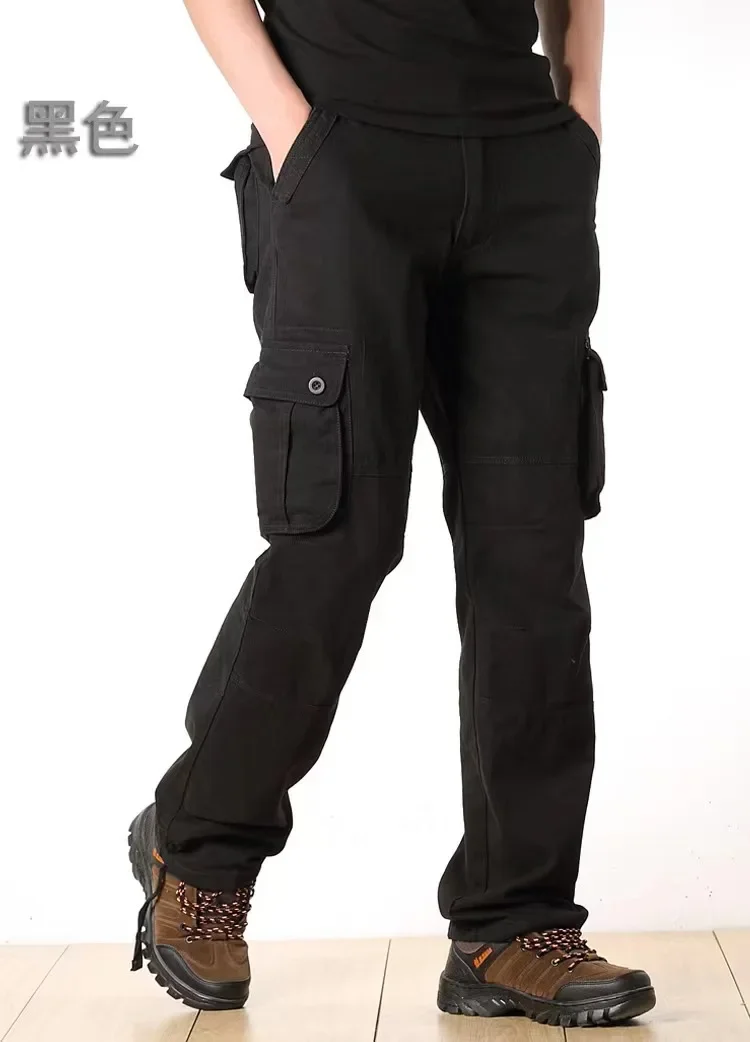 

Мужские брюки-карго, длинные прямые брюки, повседневные свободные брюки с карманами и пуговицами, однотонные брюки с высокой талией, обычные брюки, весна-лето 202, новинка