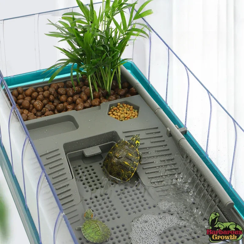 Terrarium Reptile Habitat Breeding Box Acrylic Turtle Reptile Cage Hide Enclosure Lizard Box Turtle Lamp Breeding Box Observe