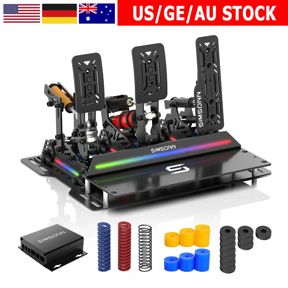 

SIMSONN PRO X Ultra Sim Racing Pedals Pressure Sensor Pedal Support VAM VAM RPO Vibration Motor PC Racing Simulator Pedals