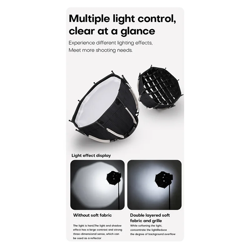 ABKQ-2Pcs 30 سنتيمتر مثمنة سوفت بوكس صغير بوينز جبل الإفراج السريع العسل شبكة سوفت بوكس ل ZU60 أو M60 COB ملء ضوء الاستوديو