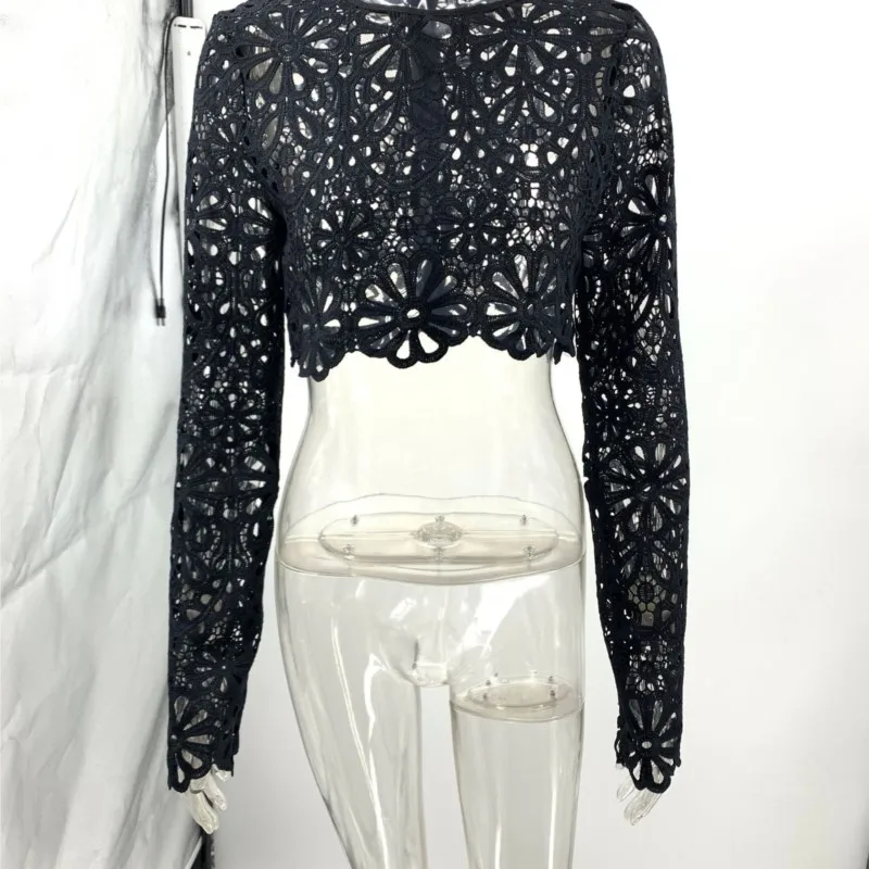Women Sexy Lace Hollow Out Short Top Skirt Two Piece Sets Female Casual Beach Vacation Fashion New Elegant Slim Summer Dress Set