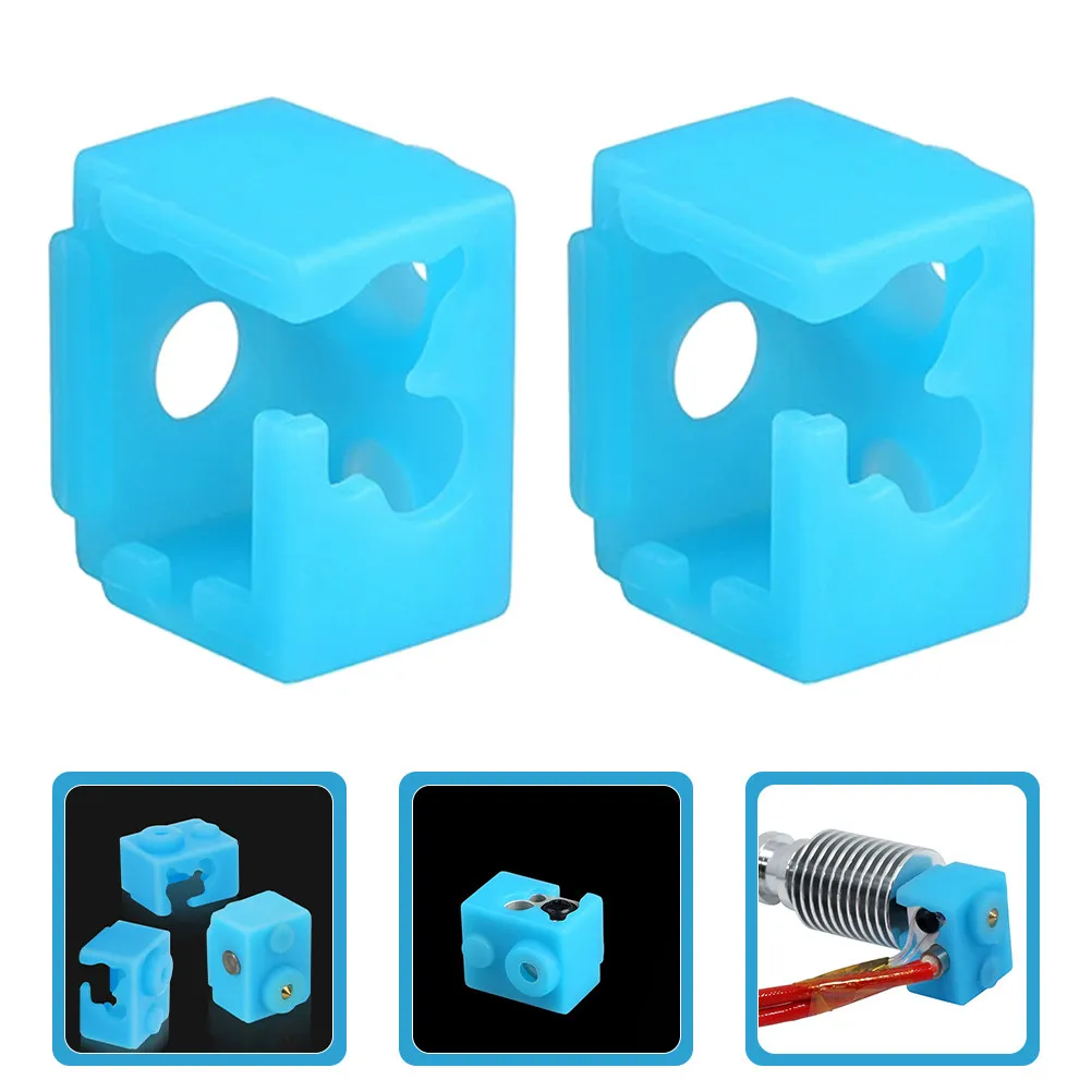 

6Pcs 3D Printer Hotend Silicone Sock Heater Block Covers Extruder Parts Accessories 3D Printer Tools Supplies Silicone Sock