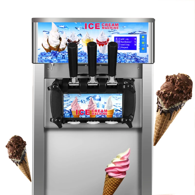 Commercial Soft Ice Cream Machine Desktop Stainless Steel High-Power 220v/110v By Air