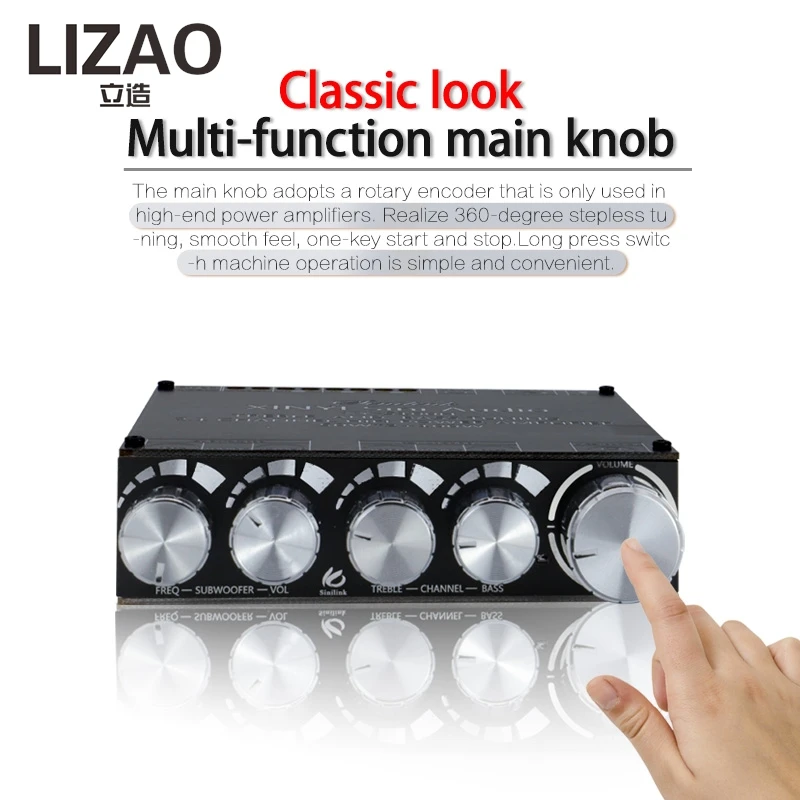 XY-S100H 2.1CH Bluetooth Amplifier Module, TPA3116 High/Low Bass Subwoofer for ZK-TB21 Upgrade