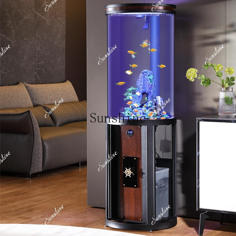 

Living room small water-free acrylic ecological bottom filter fish tank aquarium FT