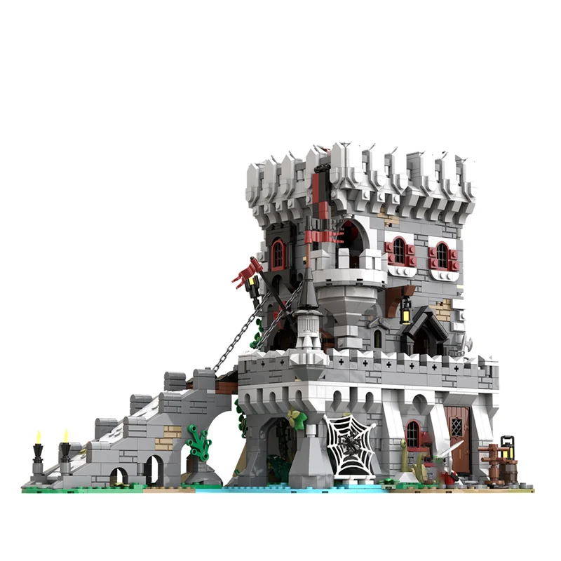 Moc Building Blocks Boar Lord`s Castle Model Technology Brick DIY Assembly Medieval Castle Model Construction Toy Holiday Gift