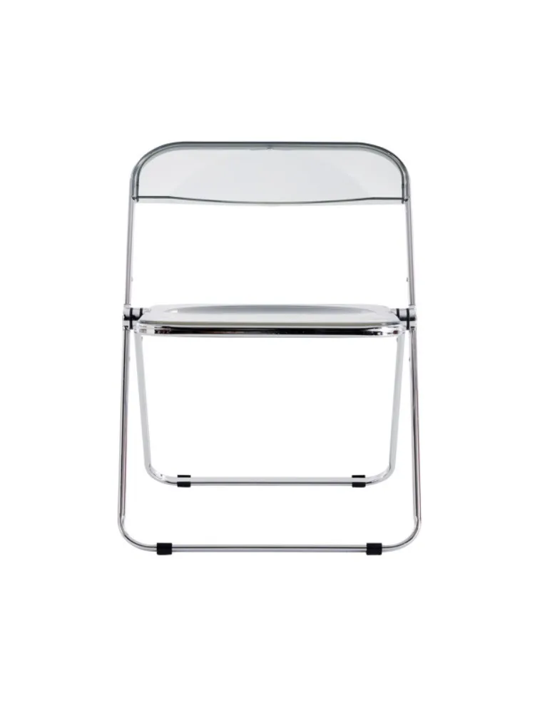 

Gray Clear Transparent Folding Chair Chair Pc Plastic Living Room Seat