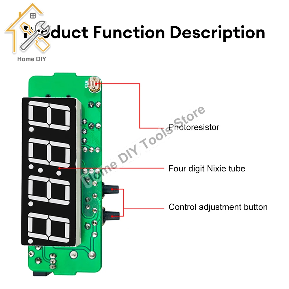 Elettronico Clock Kit 51 Single-Chip Microcomputer Temperatura Controllata Luce Data Display LED Elettronico Clock Manufacturing