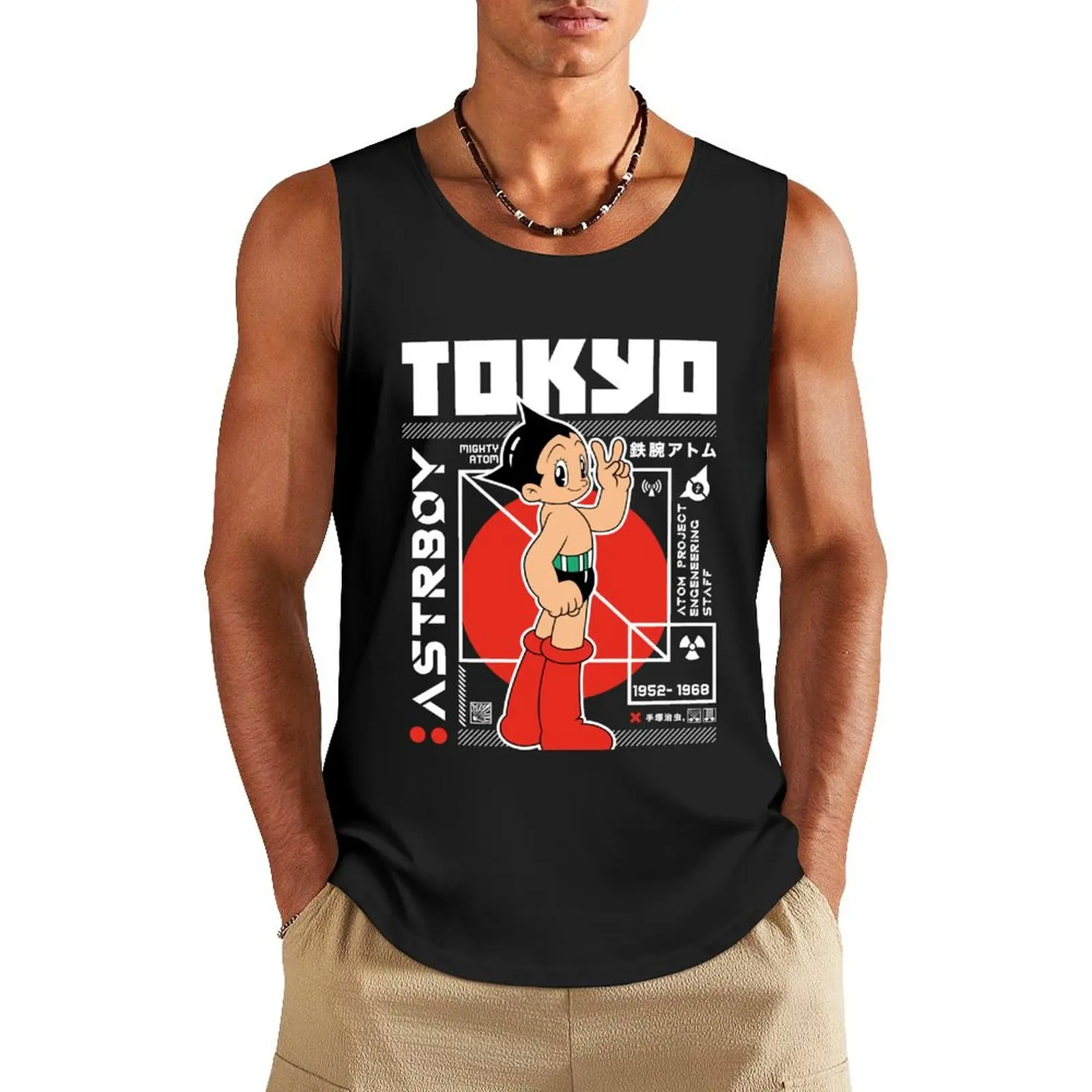 The mighty Atom Tank Top muscular man gym shirts gym wear men gym t-shirts man