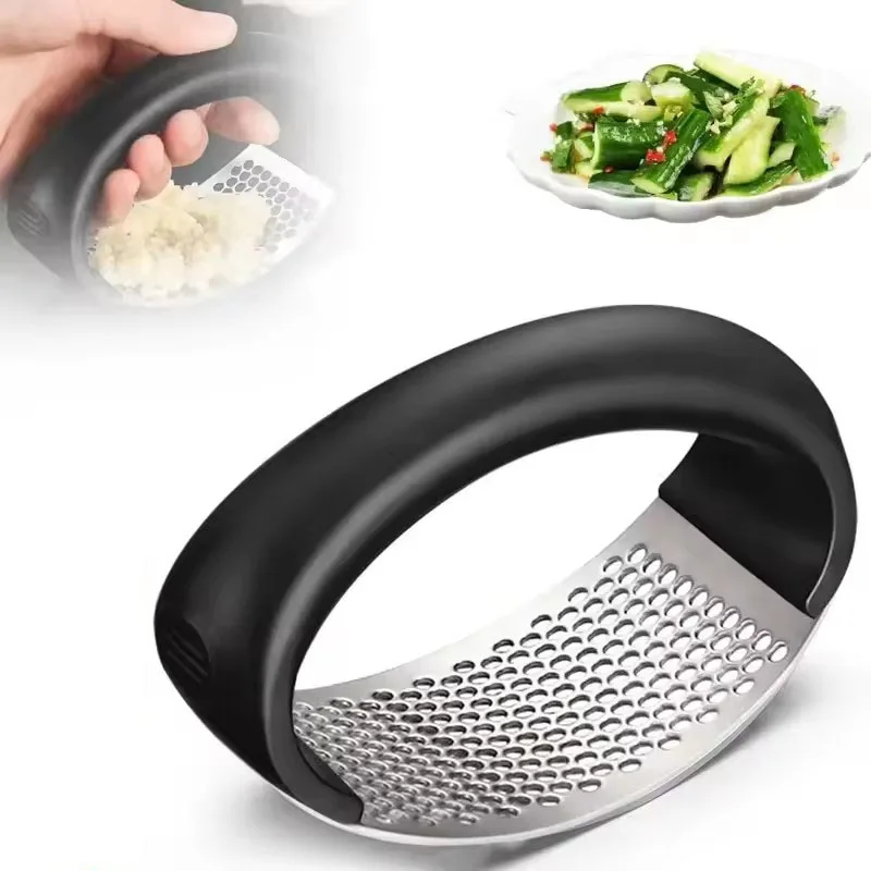 1-6Pcs Stainless Steel Garlic Press Crusher Manual Garlic Mincer Chopping Garlic Ginger Fruit Vegetable Tool Kitchen Accessories