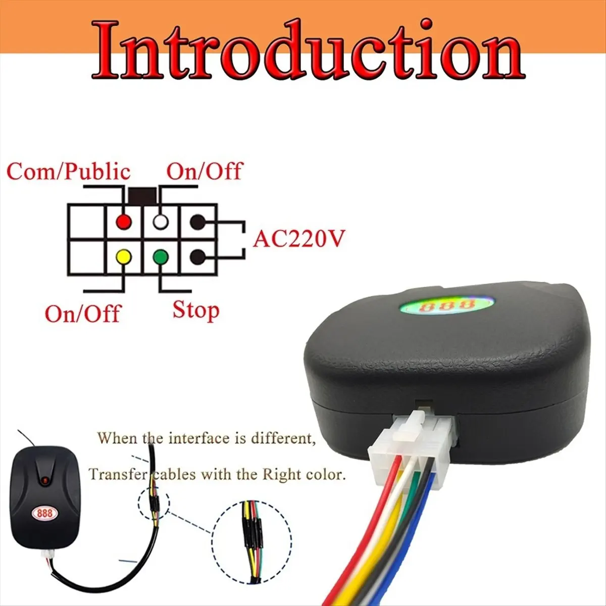 

888 Receiver 433MHz AC220V External Motor Chain Motor Controller Garage Gate Rolling Shutter Door Control Box Receiver