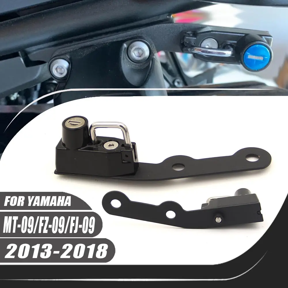 

Motorcycle Left Helmet Lock Kit Helmets Security Anti-Theft Lock Rust-Proof Aluminum For Yamaha MT-09 FZ-09 FJ-09 2014-2019